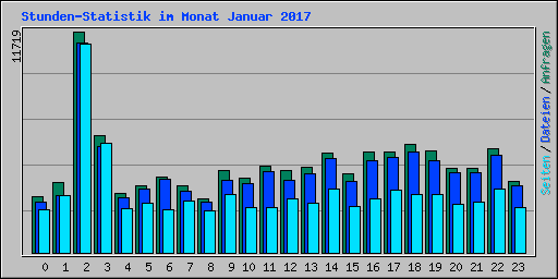 Stunden-Statistik im Monat Januar 2017