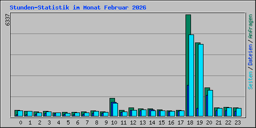 Stunden-Statistik im Monat Februar 2026