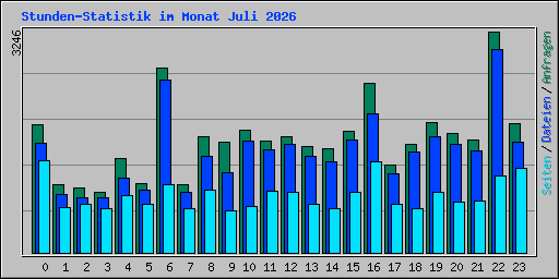 Stunden-Statistik im Monat Juli 2026