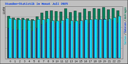 Stunden-Statistik im Monat Juli 2025