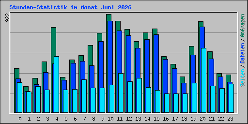 Stunden-Statistik im Monat Juni 2026